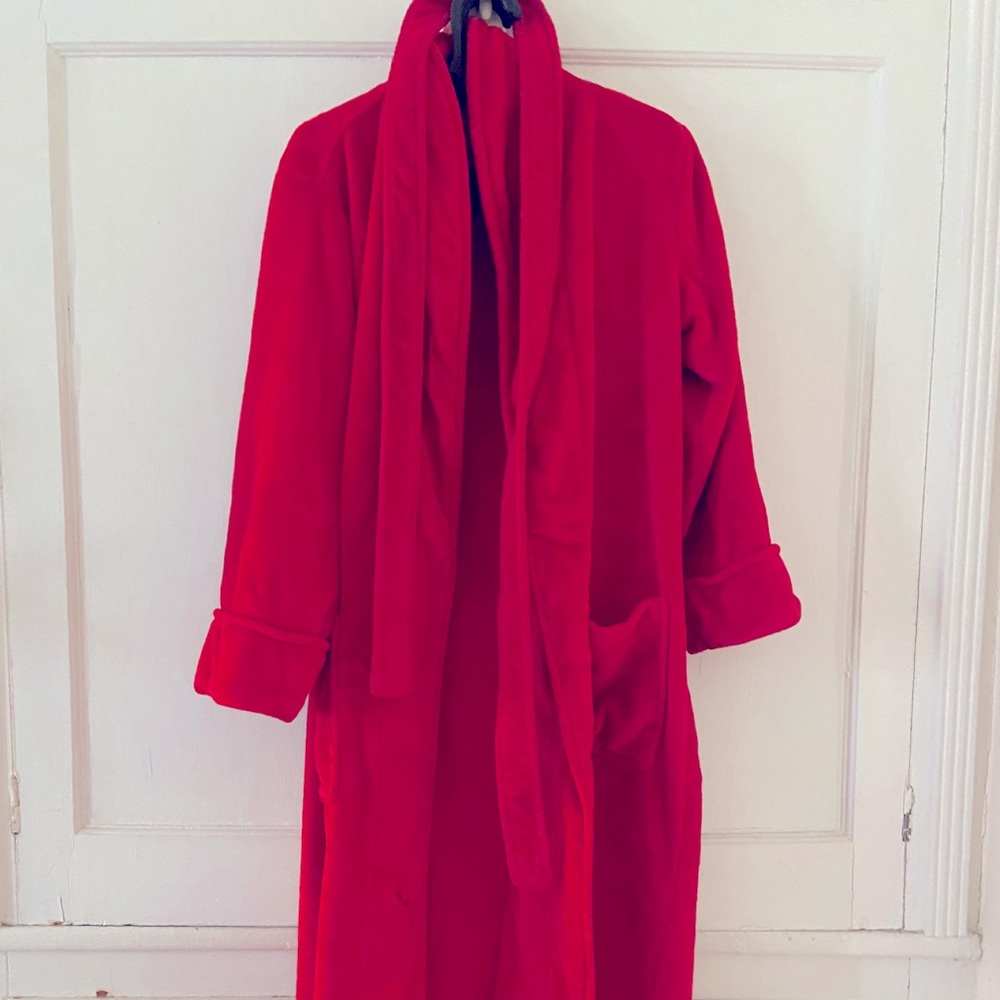 Charter club cosy red robe M